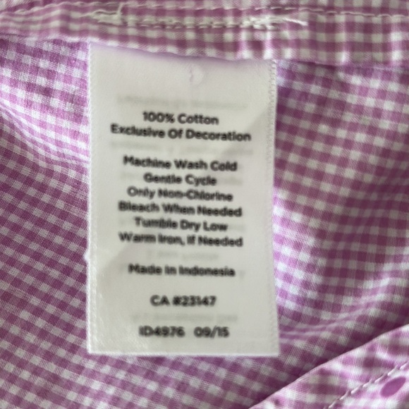 Talbots Classic Shirt Dots and Checks EUC - Picture 6 of 7